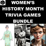 WOMEN'S HISTORY MONTH Trivia Games Bundle | Rosa Parks | A