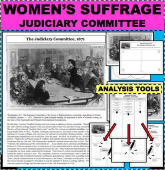 Preview of WOMEN'S SUFFRAGE RIGHTS Judiciary Committee Political Primary Source Analysis