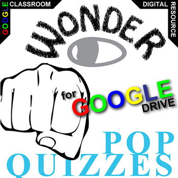 Preview of WONDER 11 Pop Quizzes DIGITAL Comprehension Question Exit Ticket Slip Palacio