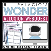 Wonder Assignment - Allusion Web Quest Novel Activity for 