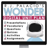 Wonder Unit Plan - R.J. Palacio Novel Study Reading Unit -