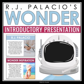 Preview of Wonder Introduction Presentation - Discussion, R.J. Palacio Biography, Context