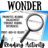 WONDER Novel Study Activity: Close Reading Worksheets: Inferences