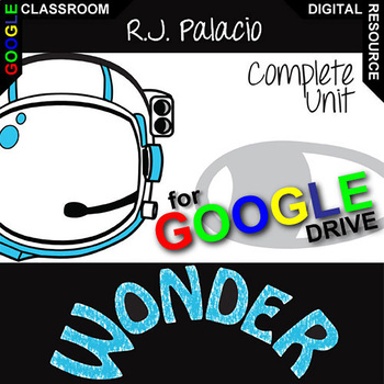 Preview of WONDER Novel Study - Book Study Unit DIGITAL Comprehension Questions Movie