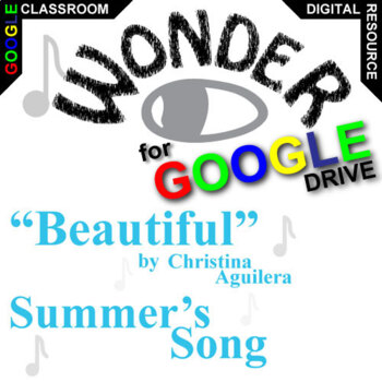 Preview of Analyze Song Lyrics - Beautiful by Aguilera DIGITAL (WONDER Palacio) Poetry