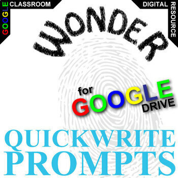 Preview of WONDER Activity - Quickwrite Writing Journal Questions DIGITAL Intro Bellringers