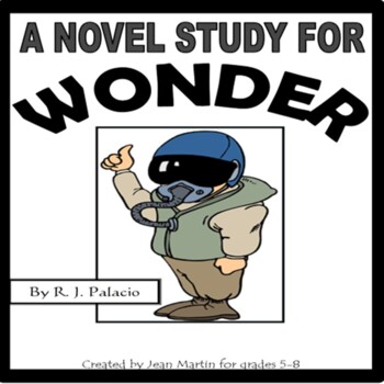Preview of WONDER, by R.J. Palacio: A PDF & Digital Novel Study