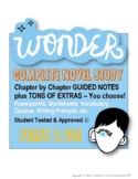 WONDER by RJ Palacio ~ Novel Study / Guided Notes / Powerp