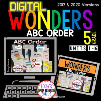 Preview of WONDERS Digital ABC Order Grade 5