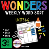 WONDERS Spelling Sort Grade 3
