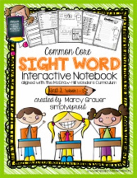 Preview of Wonders UNIT 2 1st grade Common Core sight word interactive spelling notebook