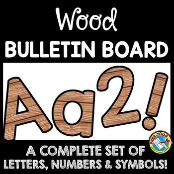 Wood Classroom Decor Bulletin Board Letters Printable Numbers Etc