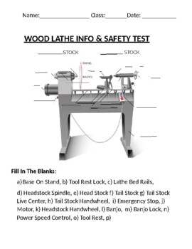 Preview of WOOD LATHE TEST ...PART OF THE "3 PART MACHINE PERMIT" SYSTEM