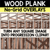 WOOD PLANK Puzzle Overlay Clipart Progression