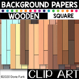 WOODEN Background Square Papers Clipart