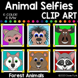WOODLAND ANIMALS Selfies Clipart