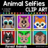 WOODLAND ANIMALS Selfies Clipart Set 2