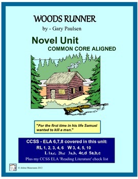 Preview of WOODS RUNNER Common Core Aligned Novel Study