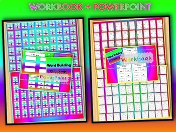 Preview of WORD BUILDING CHALLENGE-POWERPOINT + WORKBOOK!!