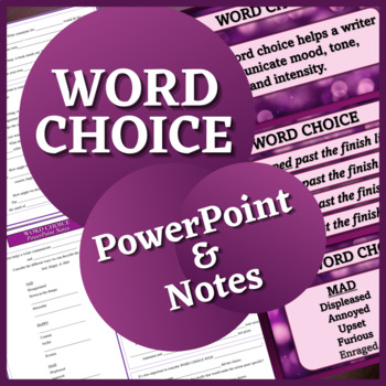 Preview of WORD CHOICE | PowerPoint w/Notes | ENGLISH WRITING