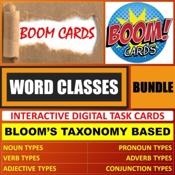 Preview of WORD CLASSES: BOOM CARDS - BUNDLE