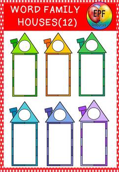 Preview of WORD FAMILY HOUSES  clipart