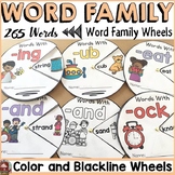 WORD FAMILY WORD WHEELS: VOWELS A, E, I, O, U: PHONICS: READING