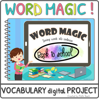 Preview of WORD MAGIC ! digital PROJECT no prep, no paper Back To School