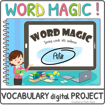 Preview of WORD MAGIC digital PROJECT no prep no paper PETS