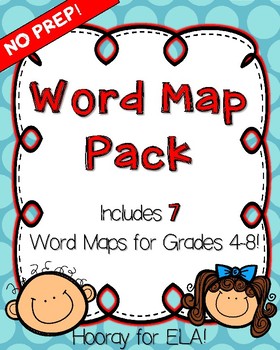 Preview of WORD MAP PACK FOR GRADES 4-8!