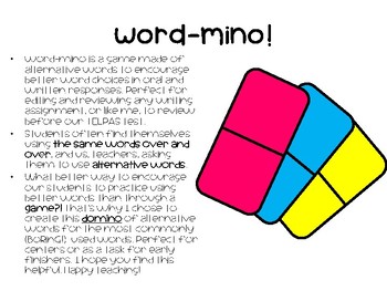Preview of WORD-MINO!