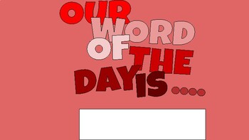 Preview of WORD OF THE DAY SIGHTWORDS *ALL THE COLORS*