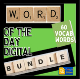 WORD OF THE DAY levels 4,5,6,7 bundle 60 vocab words & act