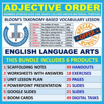 Preview of ADJECTIVE ORDER - BUNDLE
