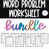 Word Problem Worksheets BUNDLE
