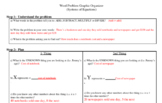 WORD PROBLEM Graphic Organizer - Systems of Equations