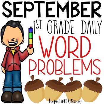 Preview of DAILY WORD PROBLEMS BY PROBLEM TYPE 1ST 2ND JOURNALS SEESAW NO PREP SEPTEMBER