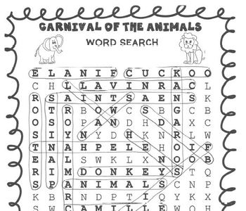 At The Carnival Printable Word Search Puzzle