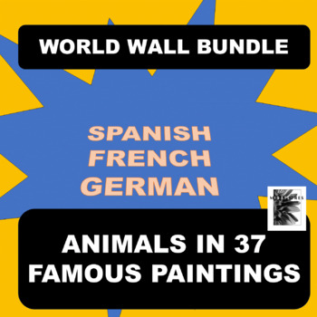 Preview of WORD WALL BUNDLE - 37 Famous Paintings + Animals - SP, FR, GER -