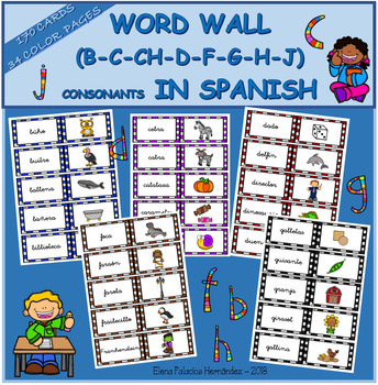 Word Wall Consonants In Spanish Muro De Palabras Consonantes B J