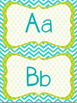 Word Wall Letters Bright Polka Dots