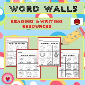 Preview of WORD WALLS - SEASONAL AND HOLIDAY -DISTANCE LEARNING RESOURCE