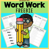 WORD WORK {Freebie}