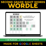 WORDLE - Second Grade Dolch Sight Word Puzzles