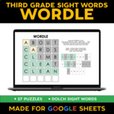 WORDLE - Third Grade Dolch Sight Word Puzzles
