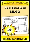 BLANK BOARD GAME - Bingo - Consolidation of Sight Words, N