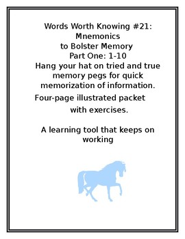 Preview of WORDS WORTH KNOWING #21: Mnemonics to Bolster Memory