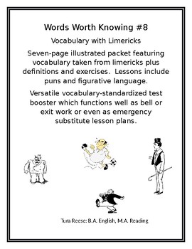 Preview of WORDS WORTH KNOWING #8: Vocabulary with Limericks