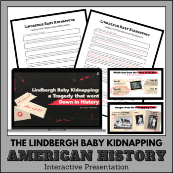 Preview of WORKSHEET- Lindbergh Baby Kidnapping