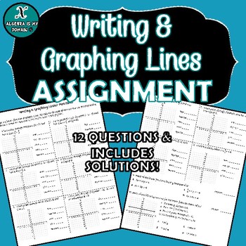 Preview of WORKSHEET / REVIEW - Writing & Graphing Linear Functions